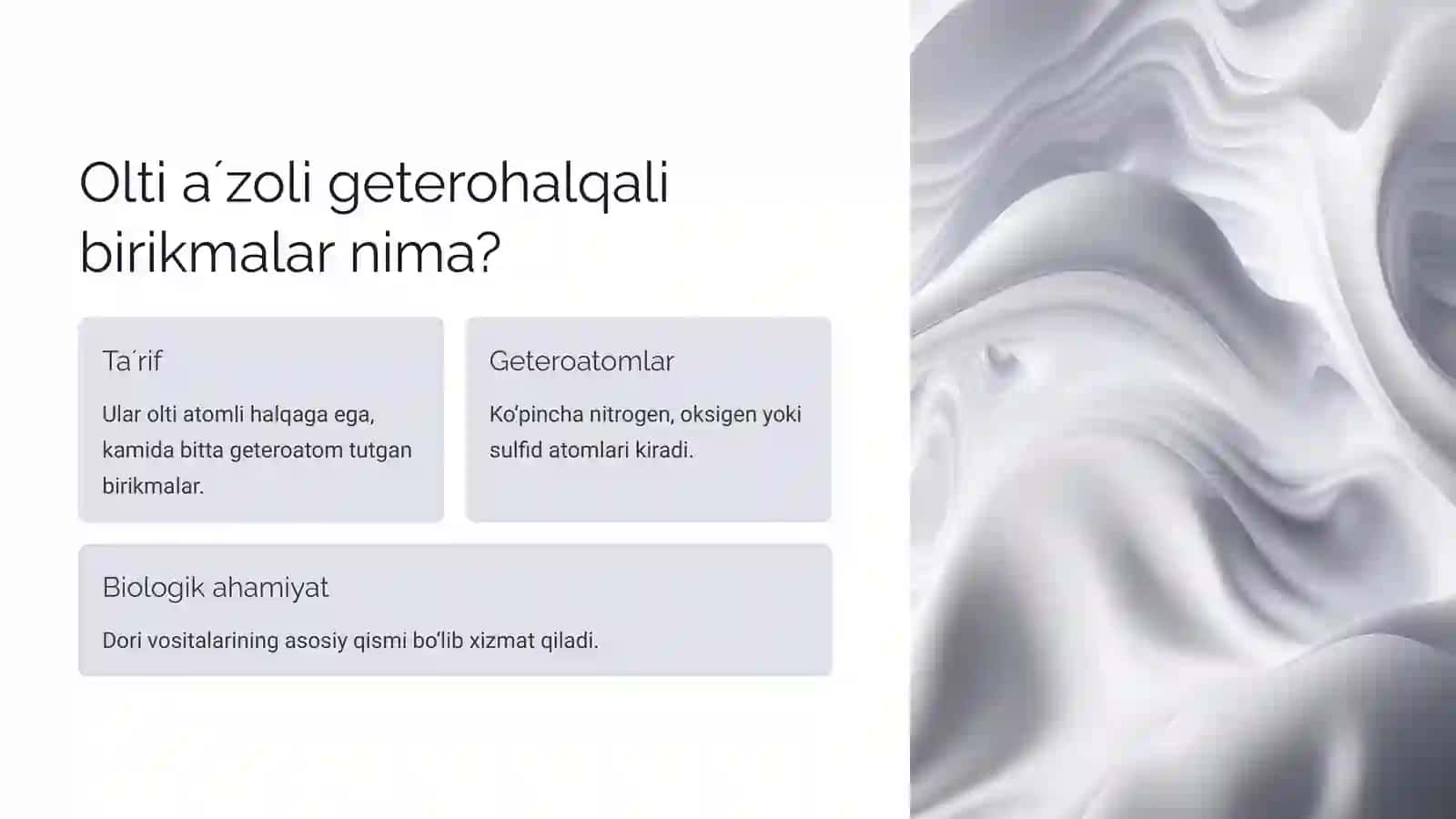 Olti aʼzoli geterohalqali birikmalar 2