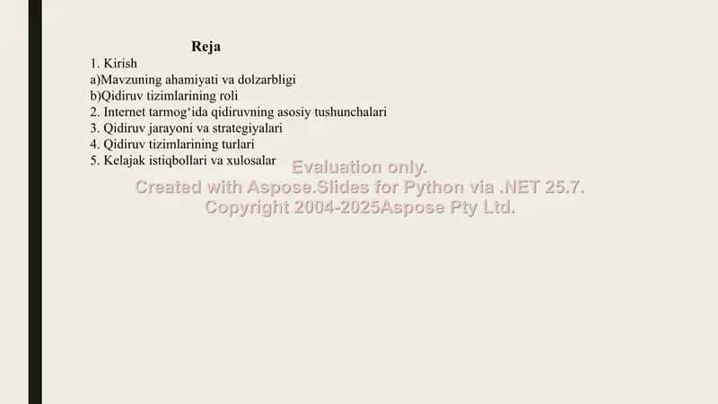 Internet tarmogʻida qidiruvni tashkil etish 2