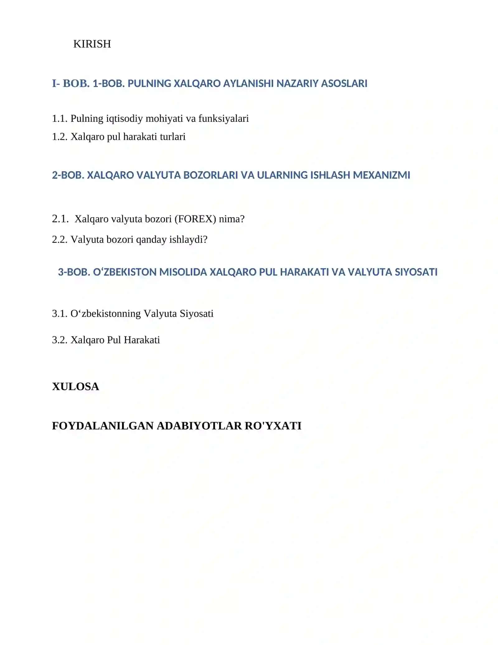 Pulning xalqaro miqyosdagi harakati 2