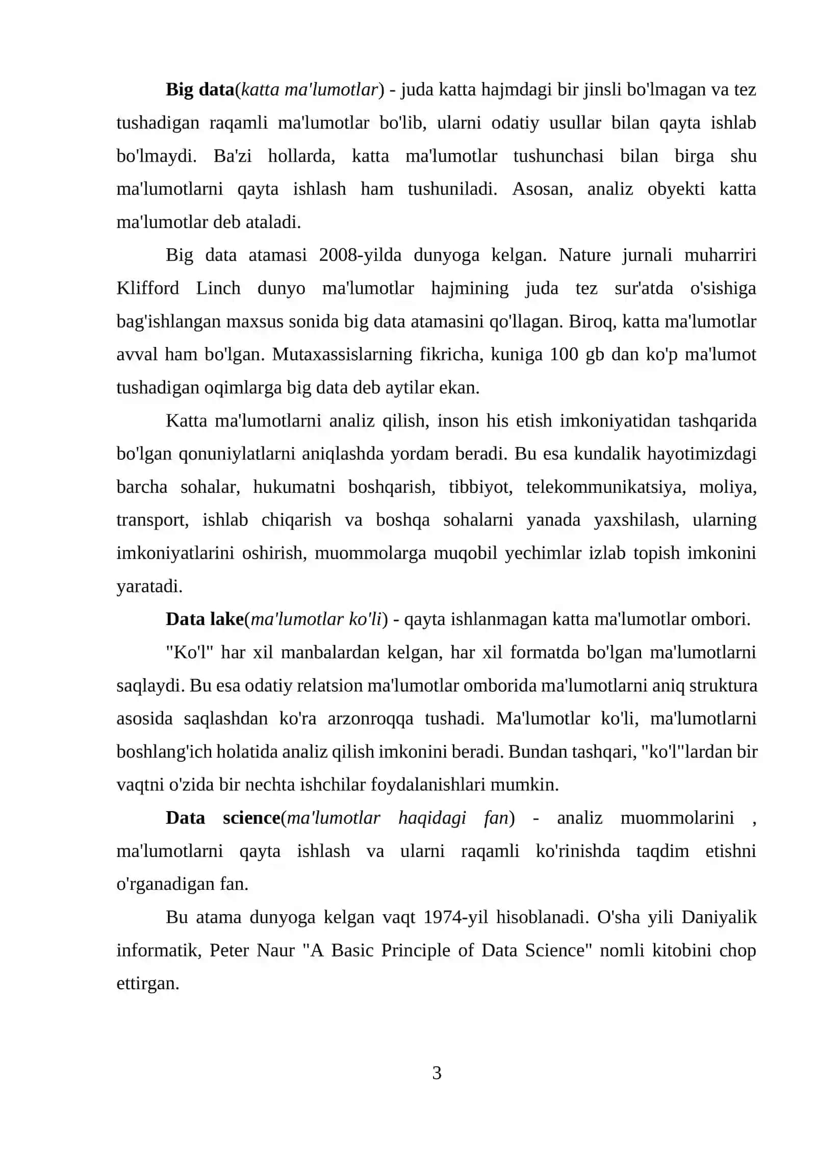 MA’LUMOTLAR BAZASINI TASHKIL QILISH DASTURLARI 2