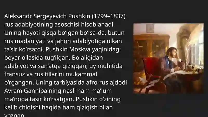 A.S.Pushkin hayoti va ijodi 2