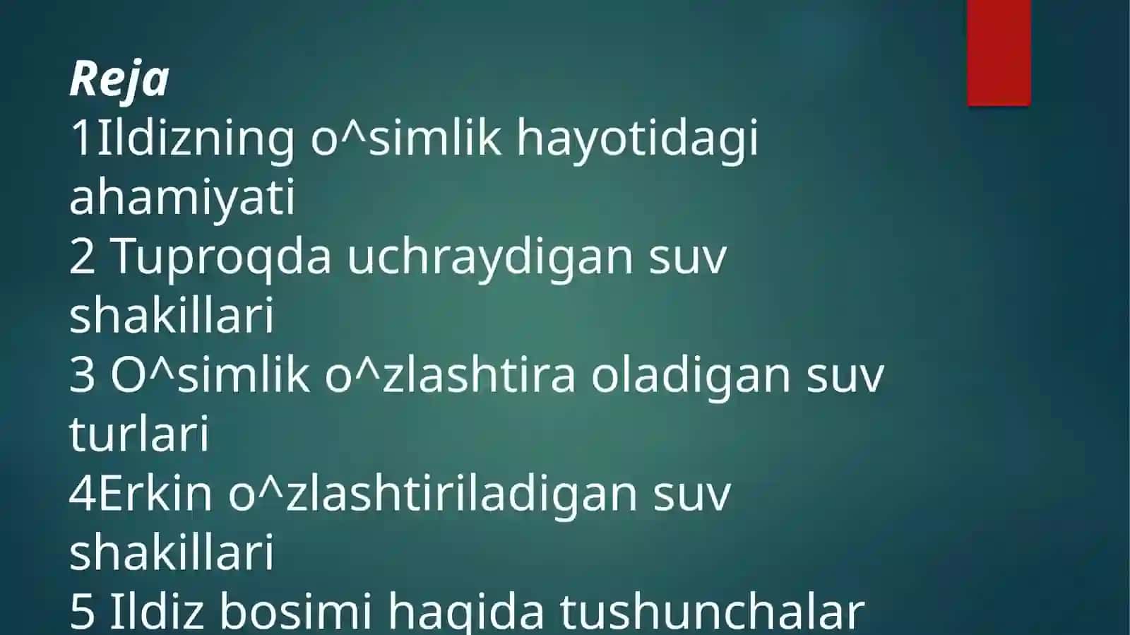 Tuproqdagi suv shakillari 2