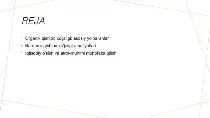 Organik qishloq xo'jaligi 2