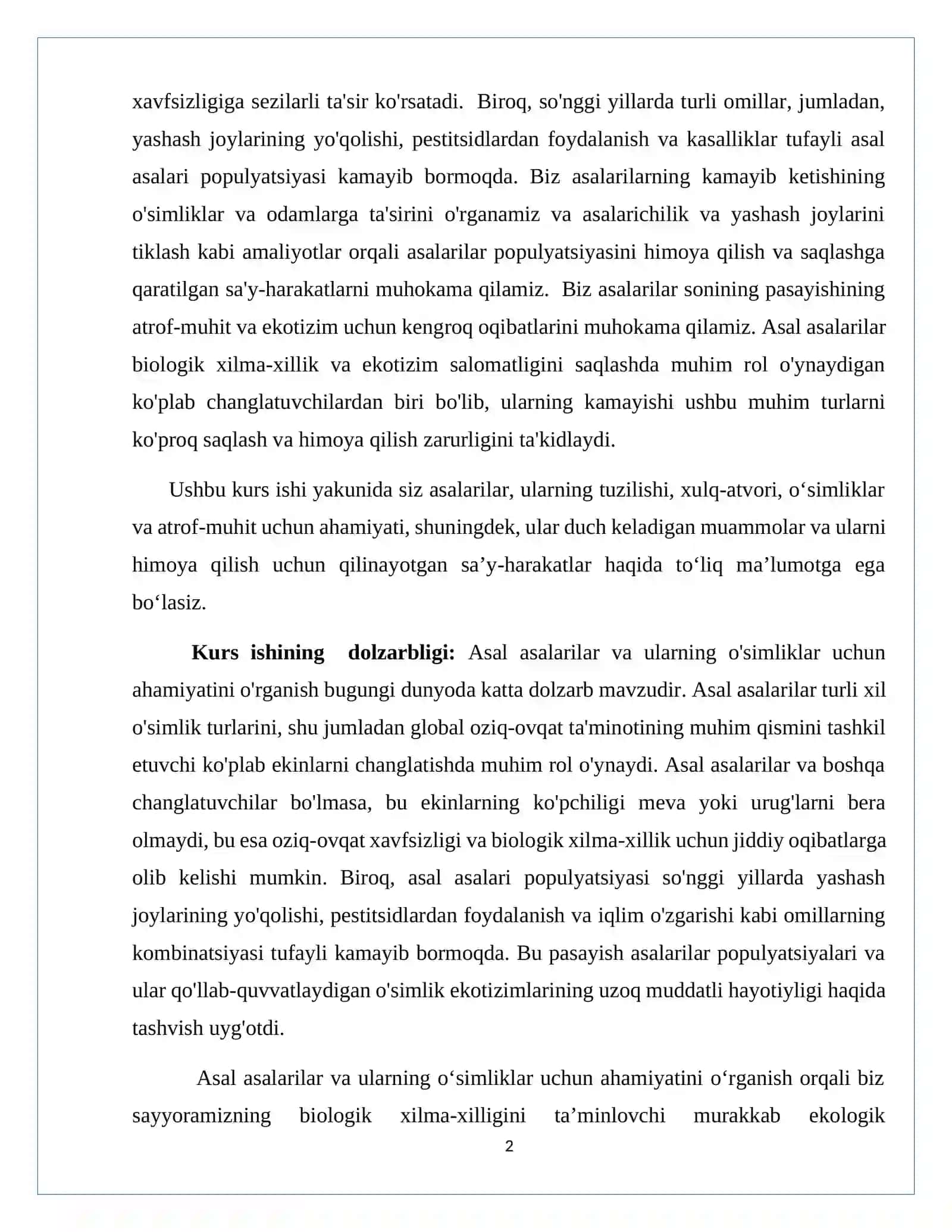 Asal asalari 2
