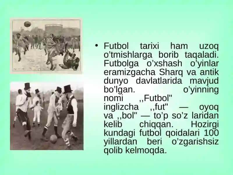Futbol va uning qoidalari 2