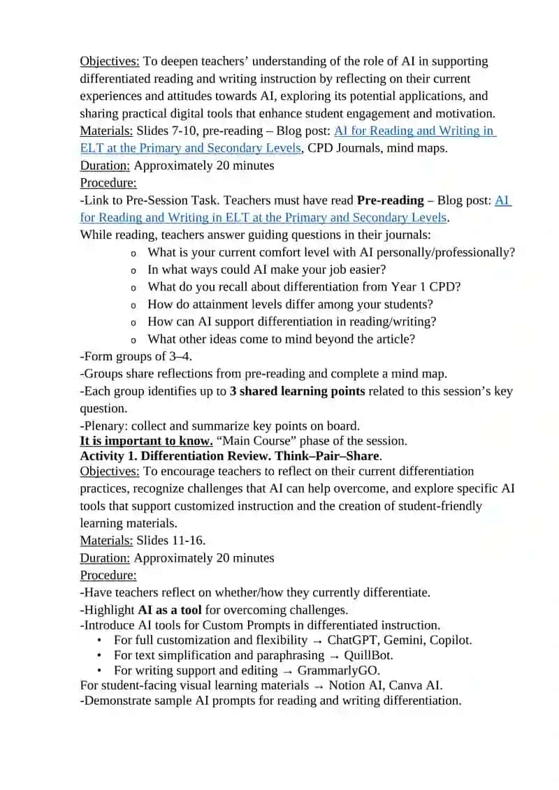 Cluster School CPD Session Plan 6 2