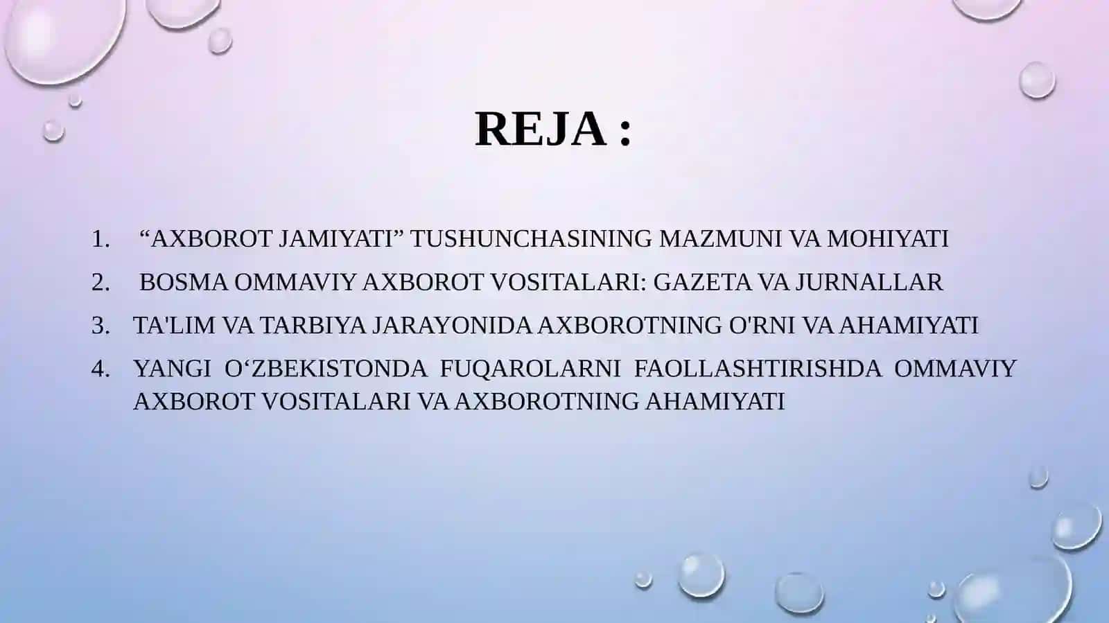 Axborotning jamoyatda TUTGAN o‘rni va ahamiyati 2