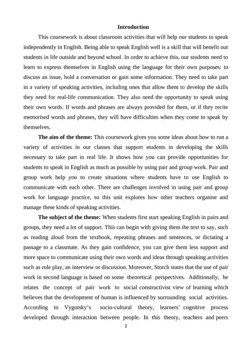 THE ADVANTAGES AND DISADVANTAGES OF PAIR AND GROUP WORK IN TEACHING PROCESS 2