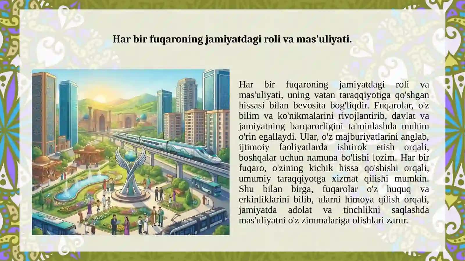 Vatan taraqqiyotiga men ham mas'ulman 2