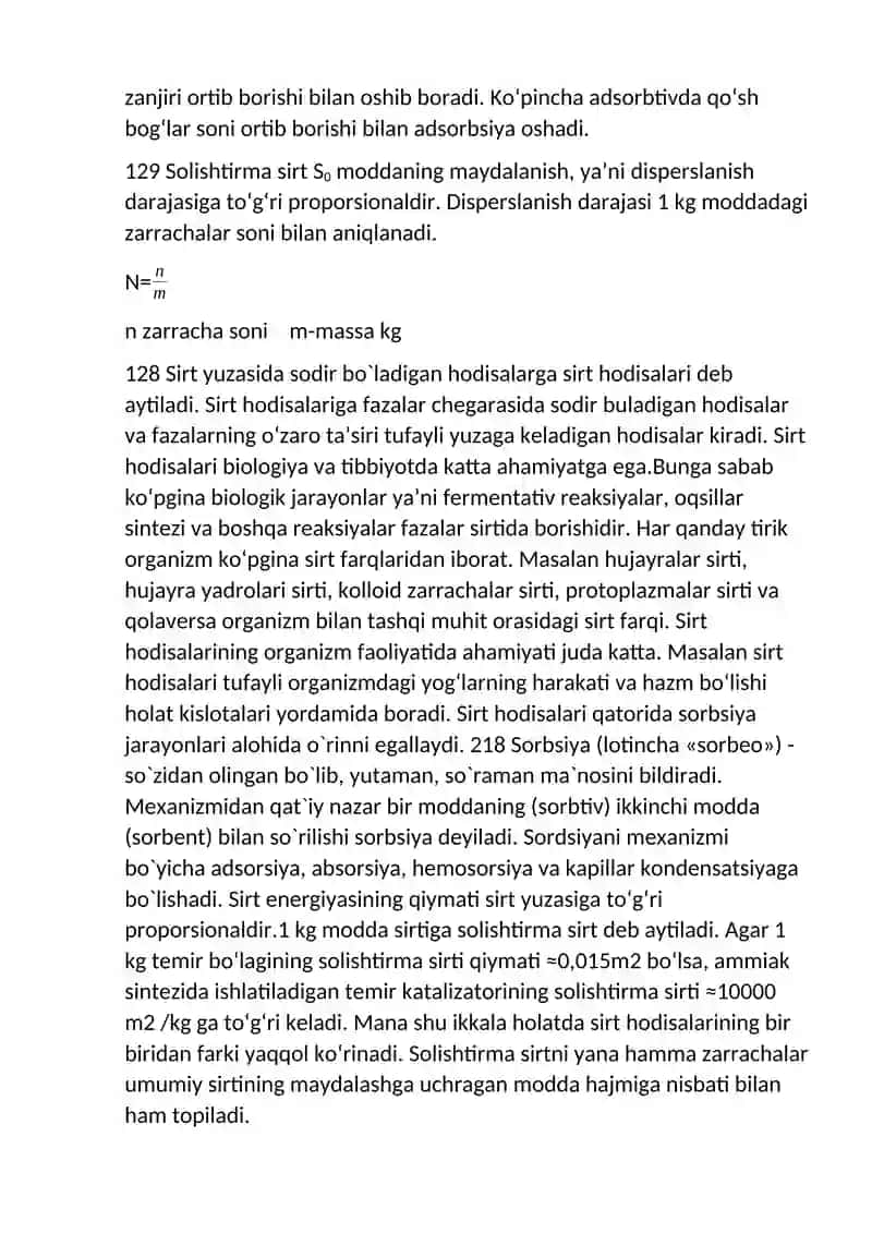 Adsorbtsiya va absortsiya jarayonlari 2