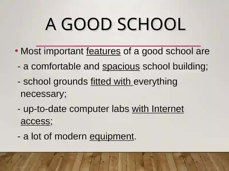 A GOOD SCHOOL 2
