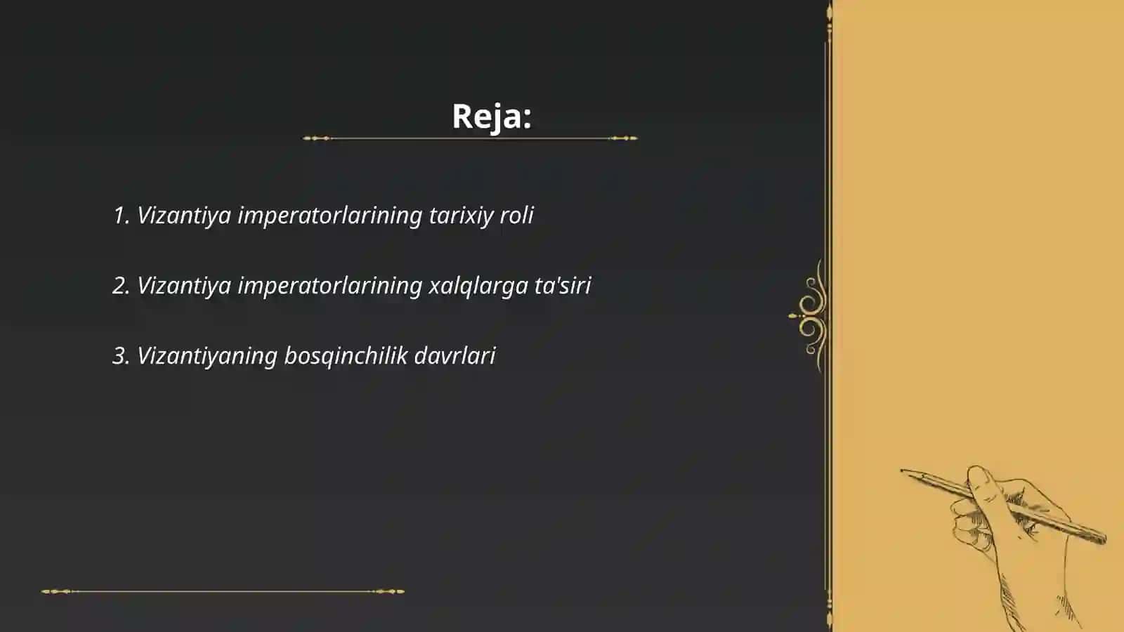 Vizantiya imperatorlari shajarasini tuzish 2