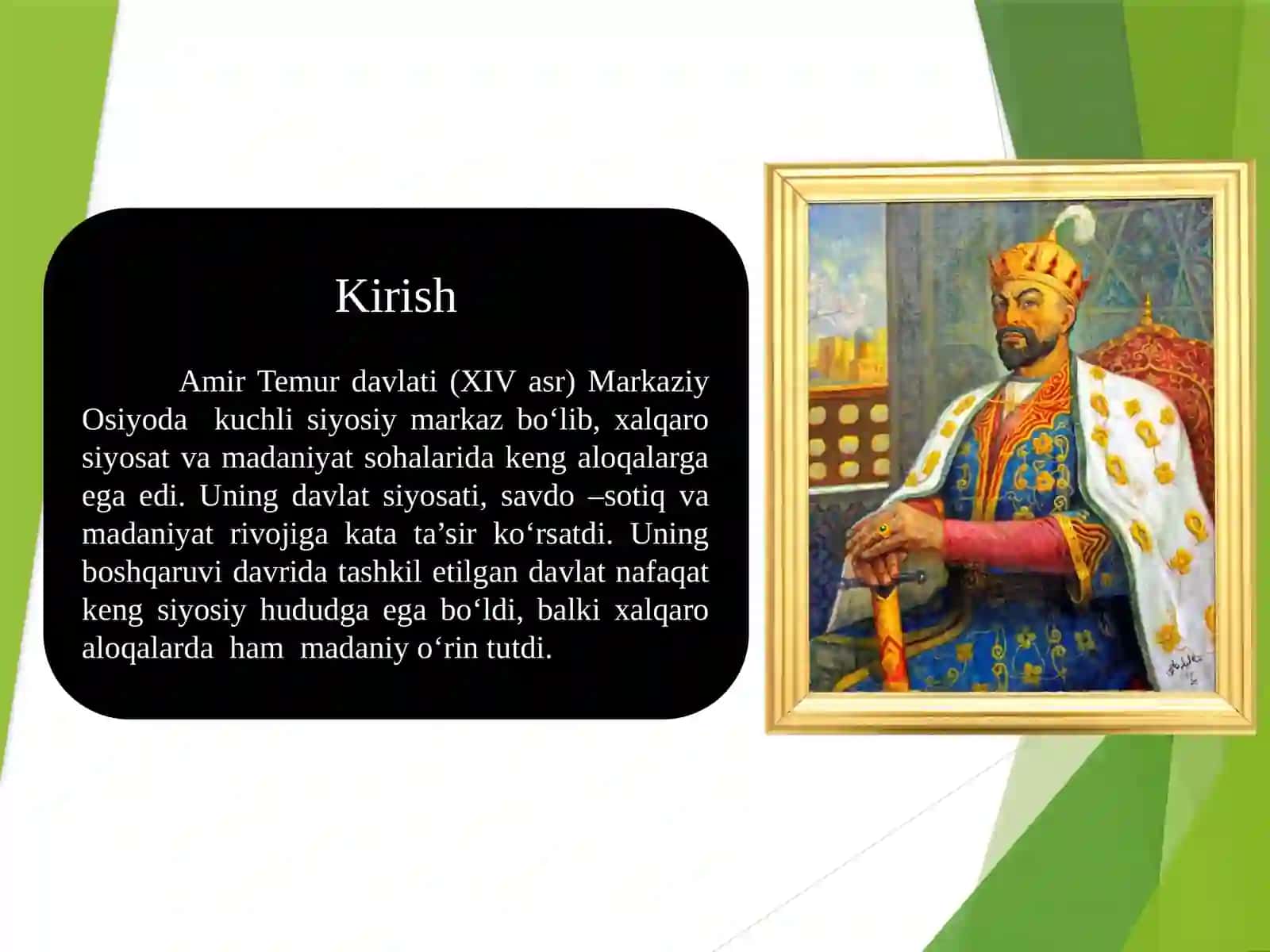 Temur davlatining xalqaro va madaniy aloqalari 2