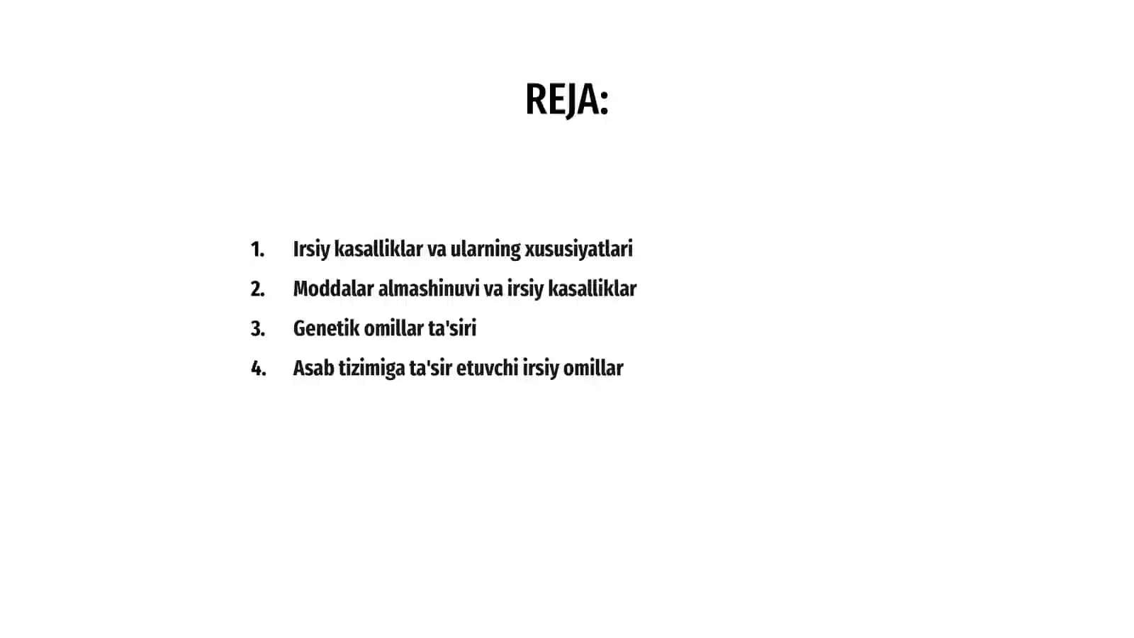 Irsiy kasalliklar va ularning xususiyatlari 2