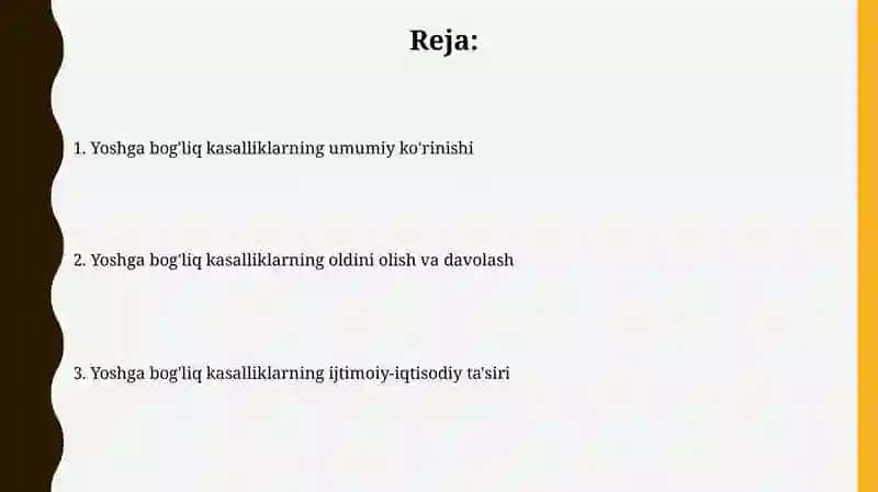 Yoshga bog'liq kasalliklarning barchasi 2
