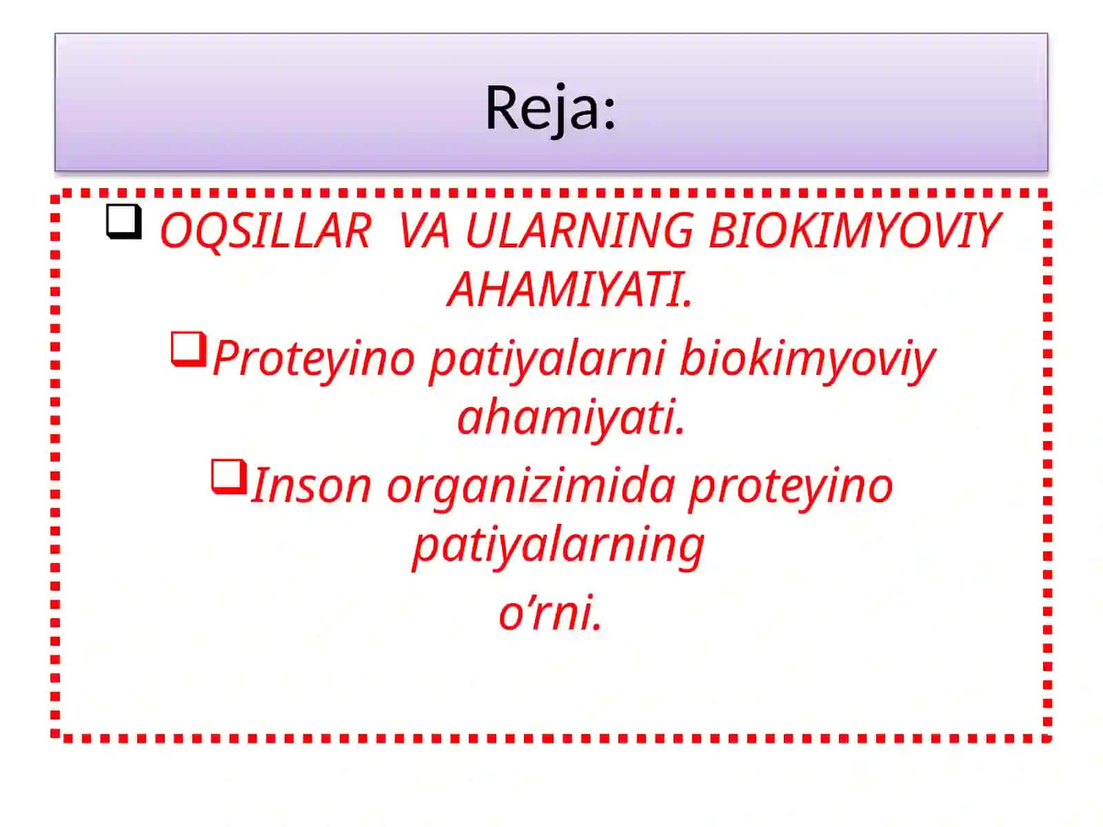 Proteopatiyalar‘’mavzusida 2