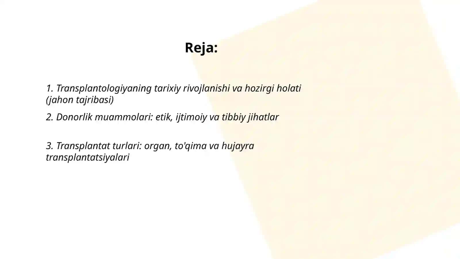 Transplantologiya tarixi va holati 2