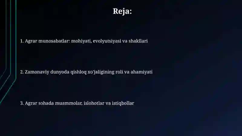 Agrar munosabatlar va ularning ahamiyati 2