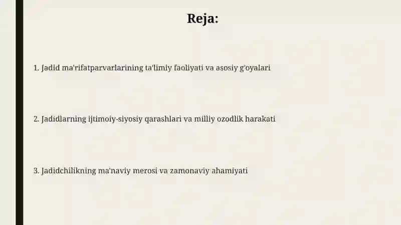 Jadid Ma'rifatparvarlar Ta'limi 2