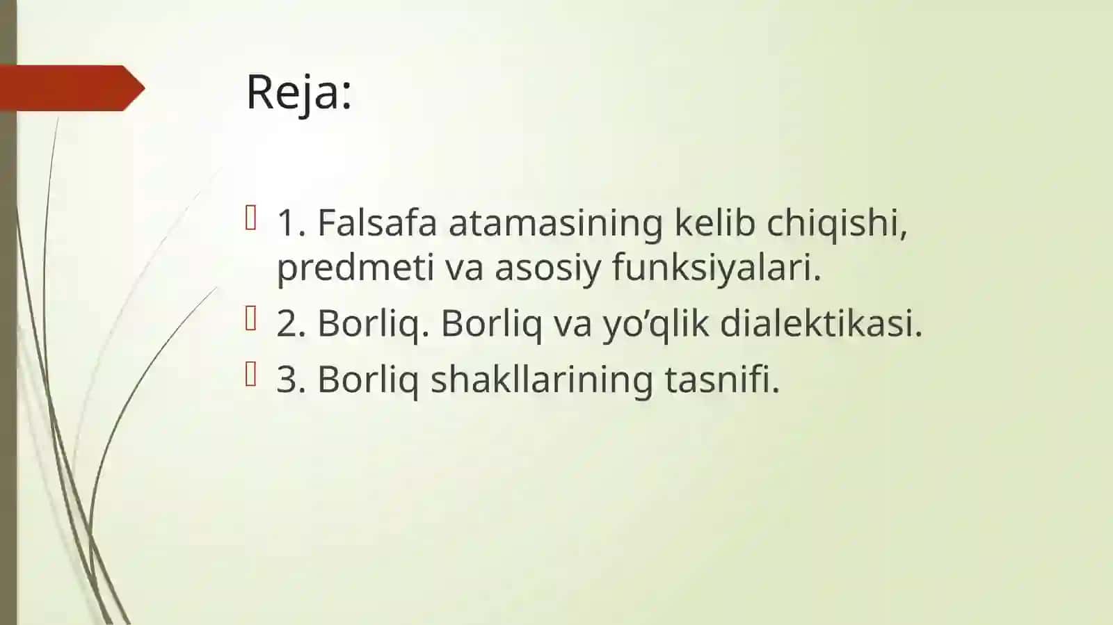 Falsafa Fanining Predmeti va Mazmuni 2