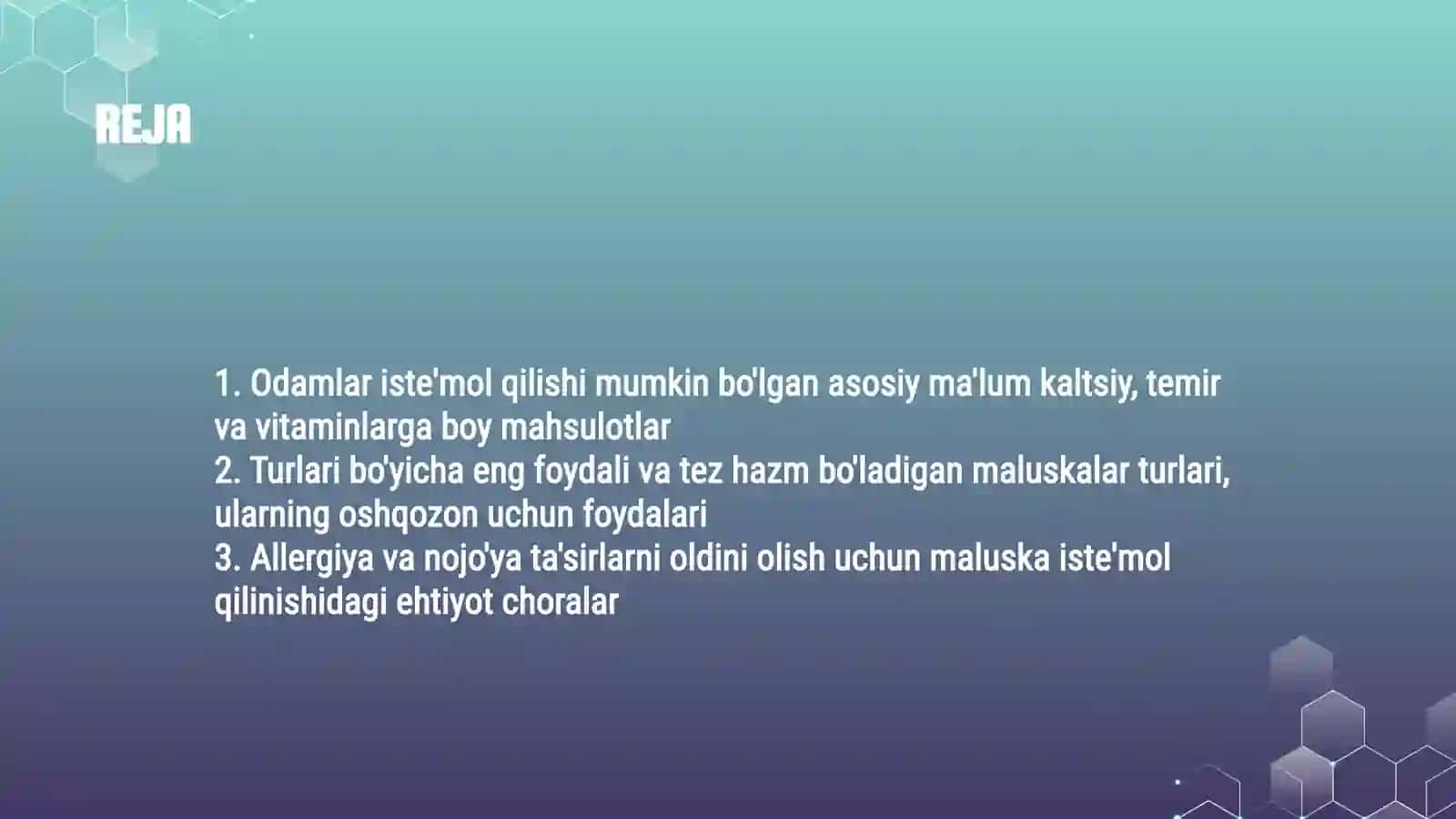 ODANLAR YESA BÕLADIGAN MALUSKALAR 2