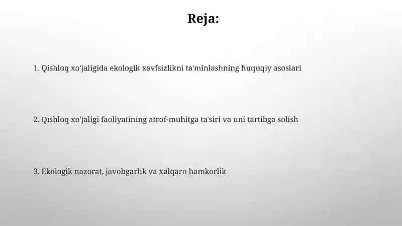 Ekologik xavfsizlikni ta'minlash 2