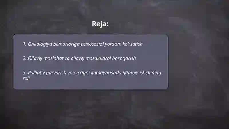 Onkologiyada ijtimoiy ish hodimining roli 2