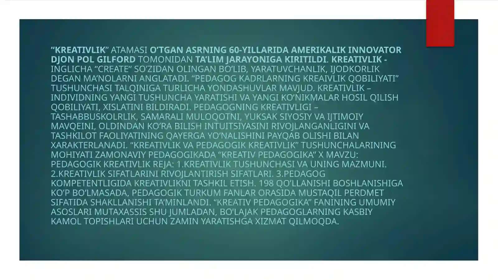 PEDAGOGIK KREATIVLIK 2