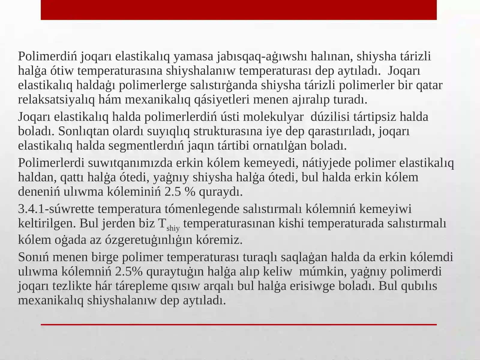 Polimerlar fizikasi 2