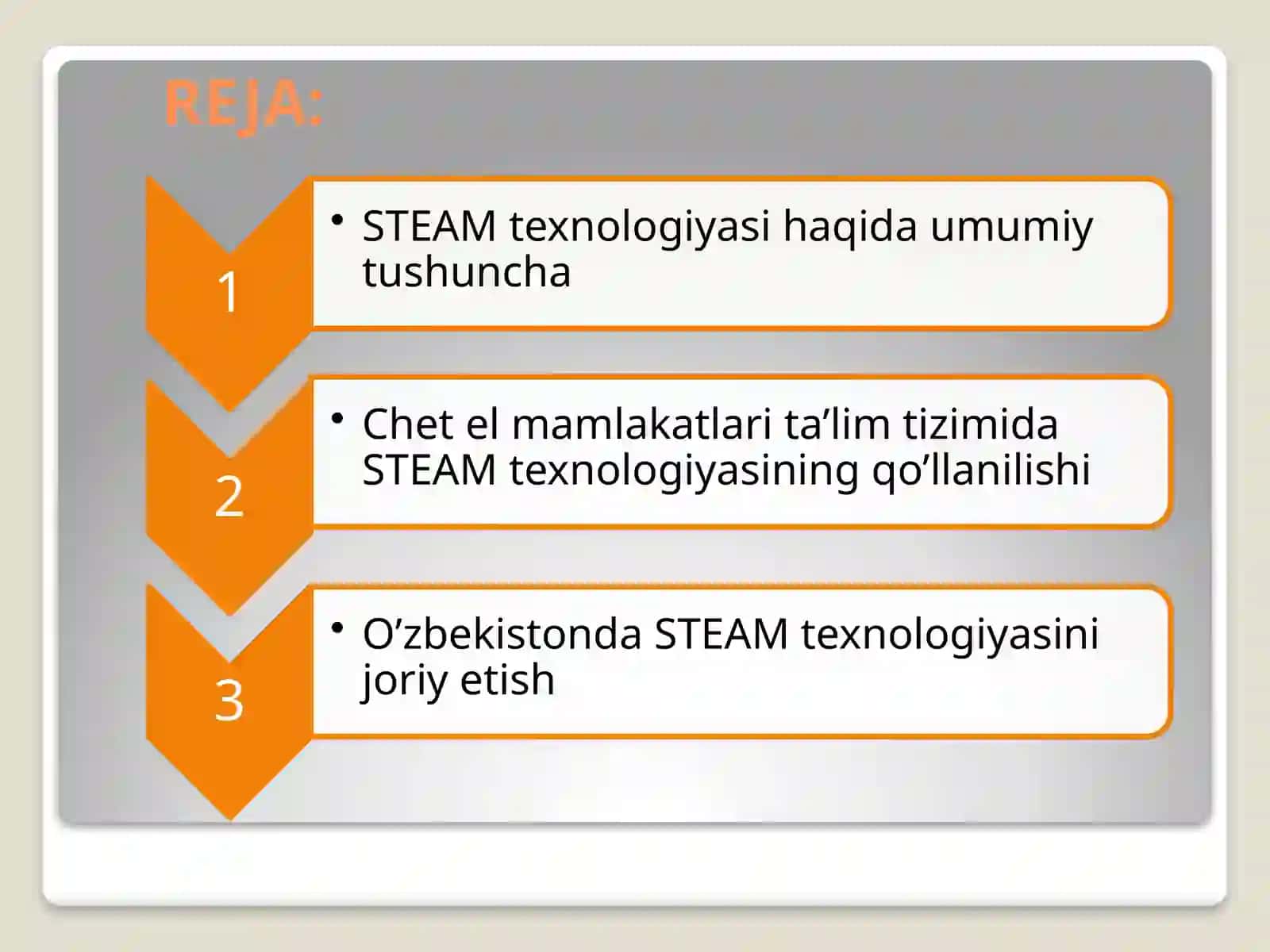 STEAM texnologiyasini joriy etish 2
