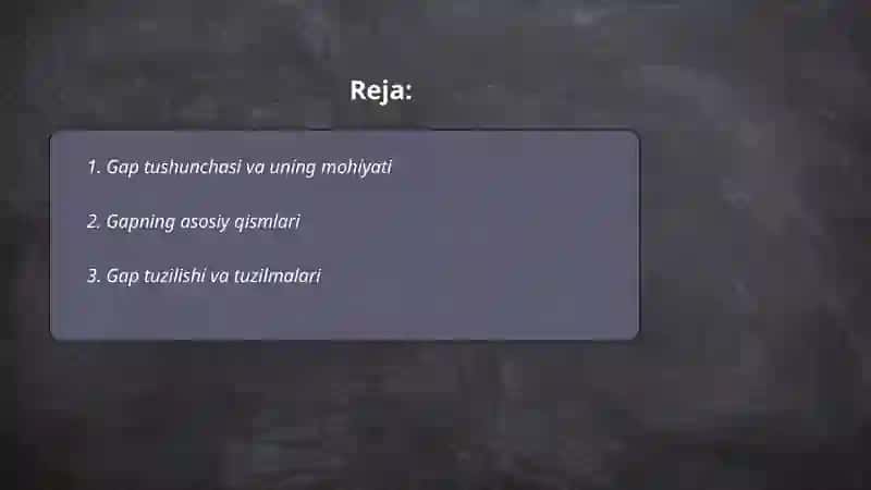 Gap haqida malumot 2