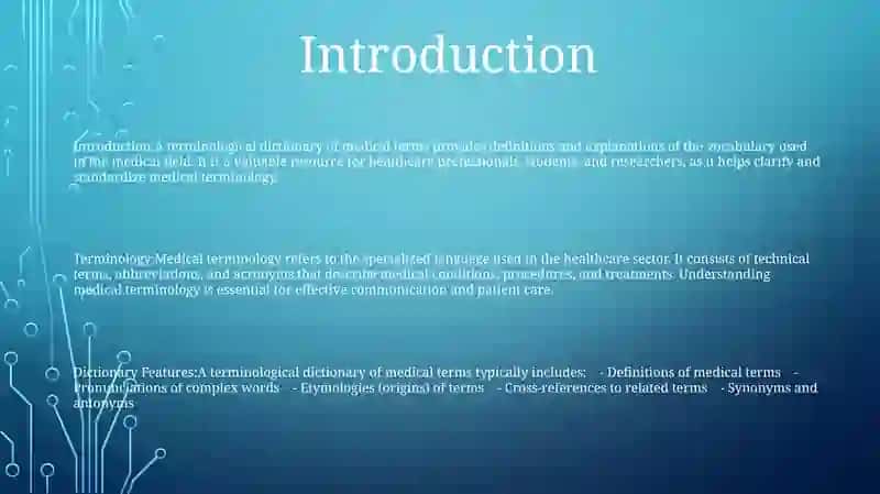 Terminilogical Dictionary Of Medical 2