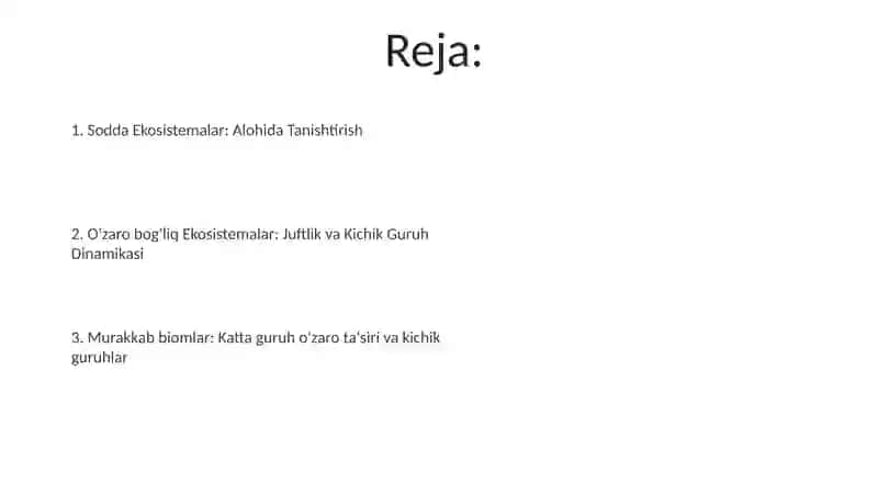 Murakkab Ekosistemalar 2