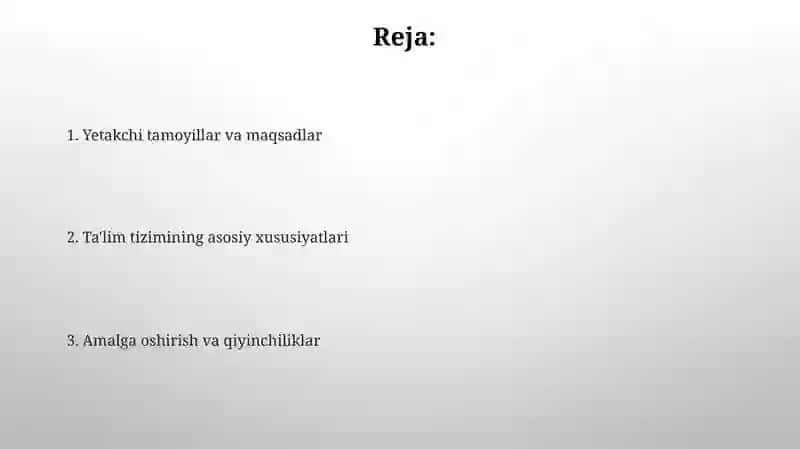 O'qituvchilarni tayyorlash va malakasi 2