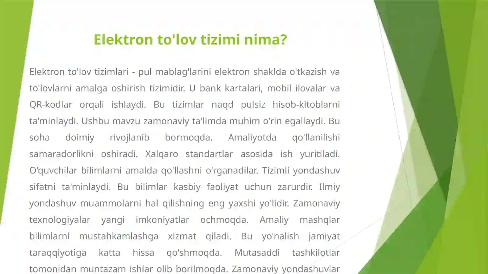Elektron to'lov tizimlari va raqamli bank xizmatlari 2