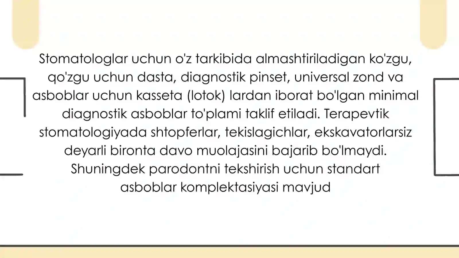 Stomatologik asbob ashyolar 2