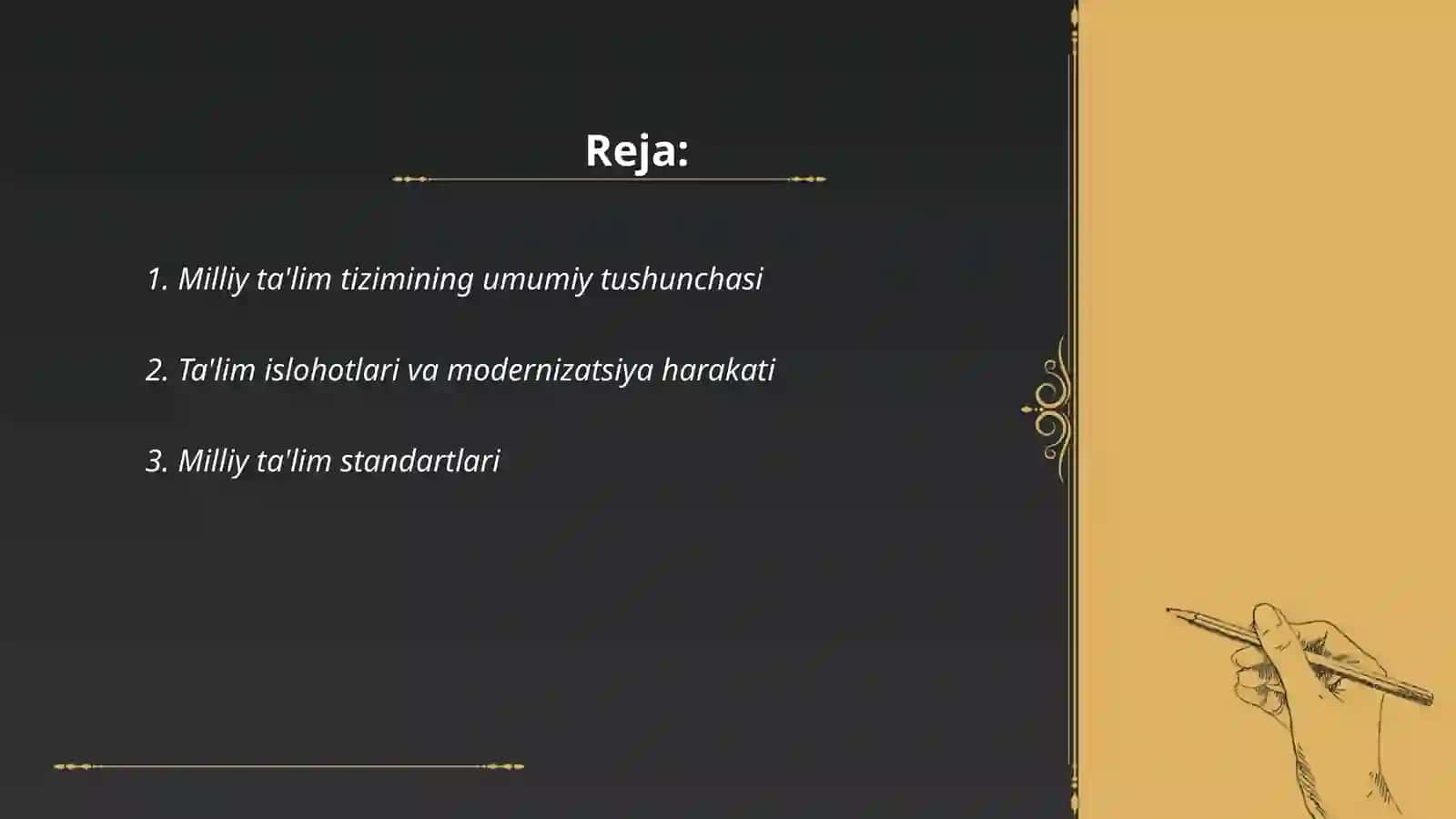 Milliy taʼlim tizimi"va uning yangi komponentlari 2