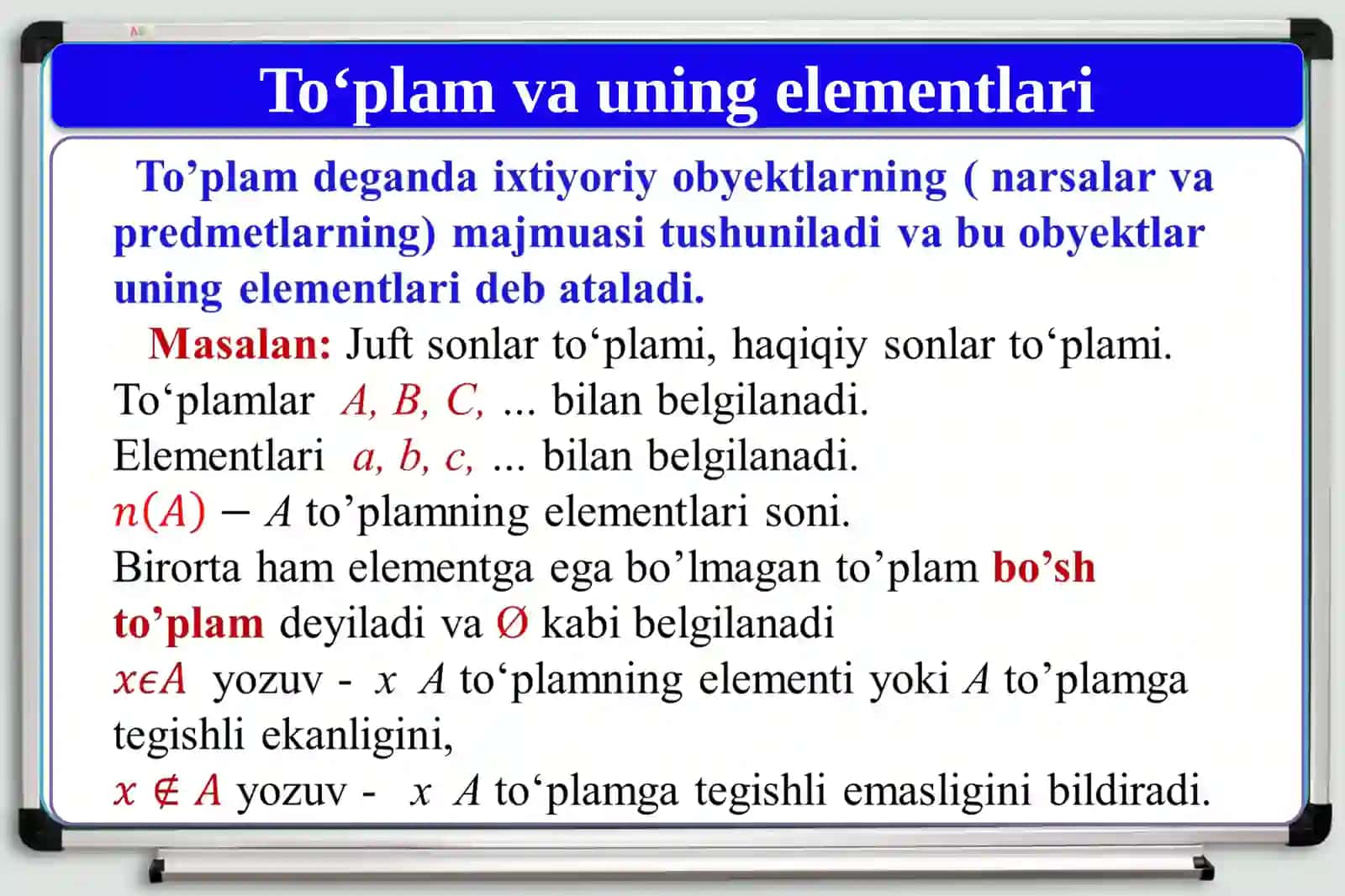 To‘plam va uning elementlari 2