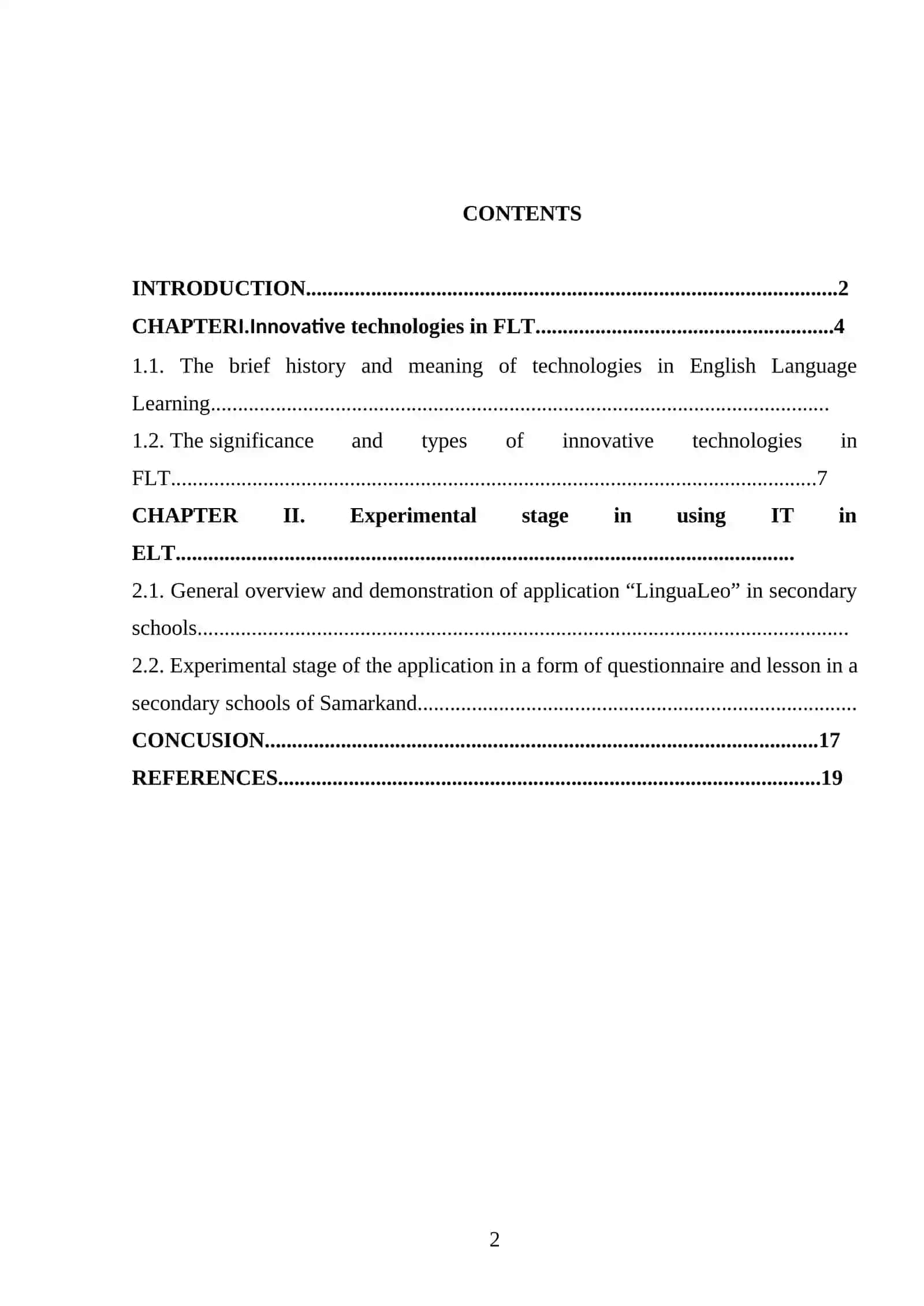 Coursework on Practical Usage of New Pedagogical Technologies 2