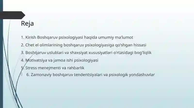Boshqaruv psixologiyasi 2