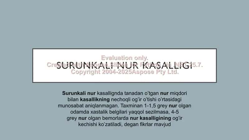 Surunkali nur kasalligi 2