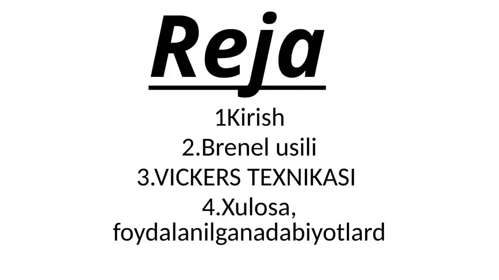 Metalllarning qattiqligini tekshirishda ishlash tartibi 2