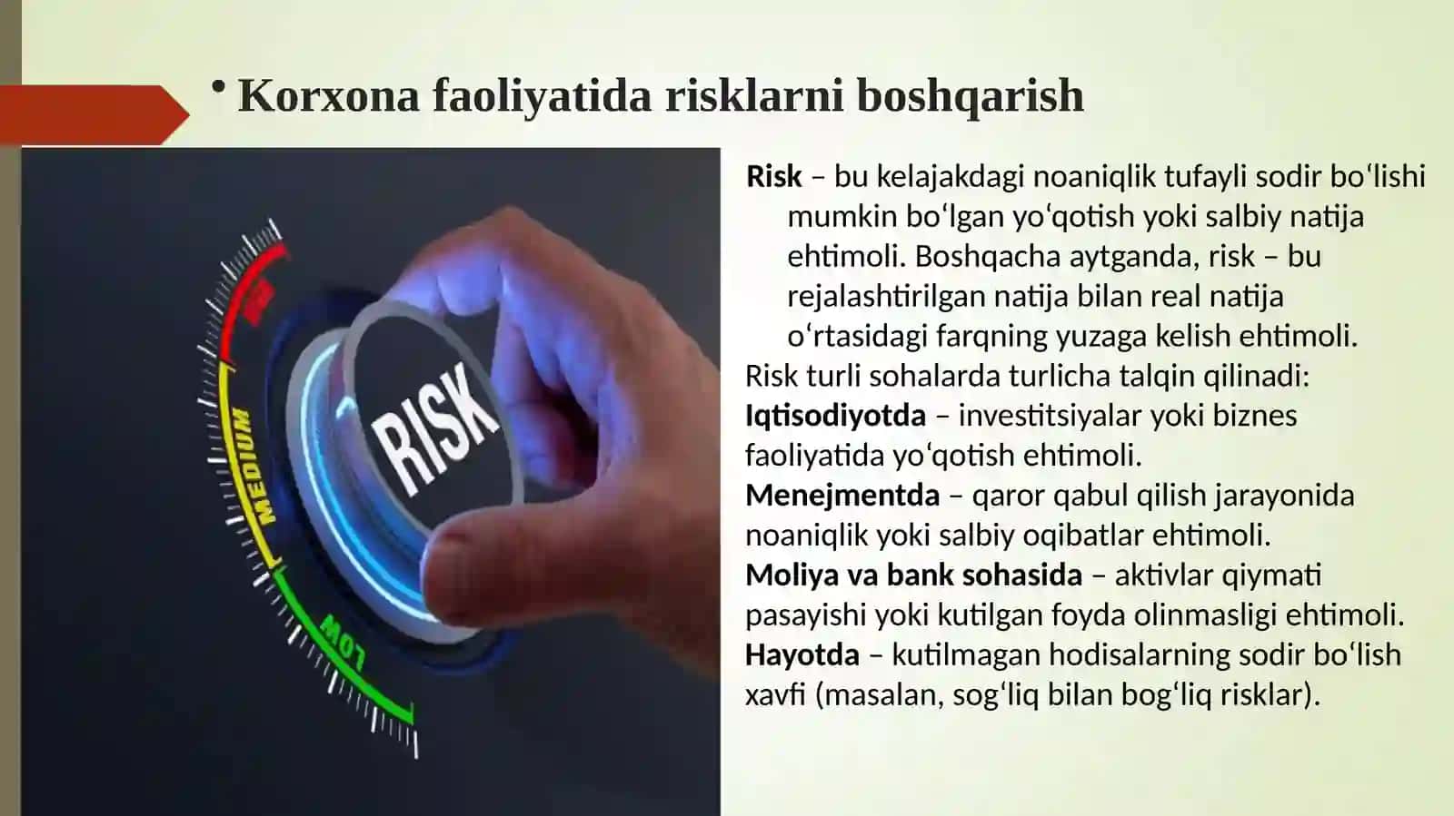 Riskboshqaruvi.Investitsiyastrategiyasi.Sug‘urta.Biznesboshqaruvidadavlatningo‘rni 2