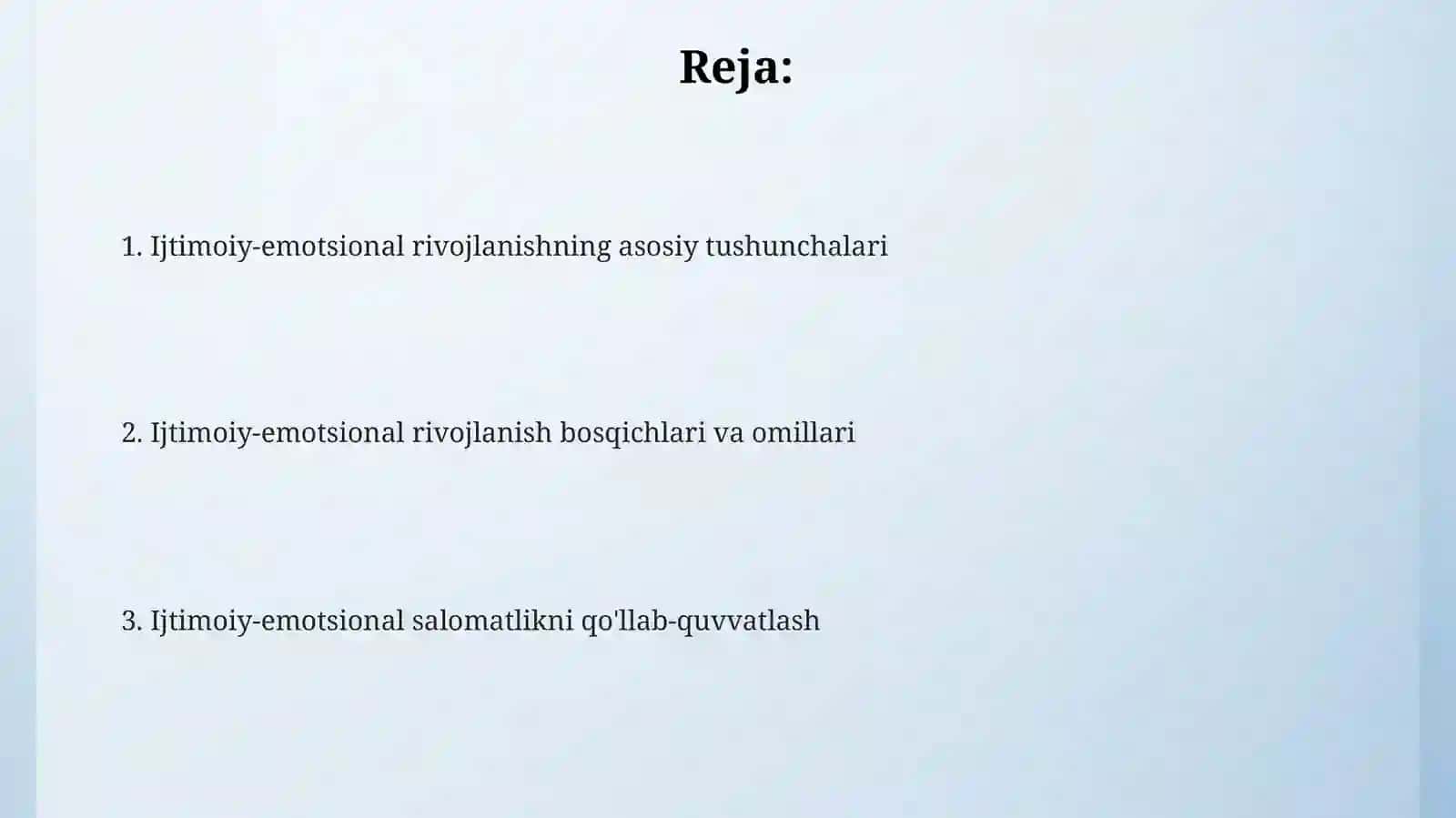 Ijtimoiy-emotsional rivojlanish 2