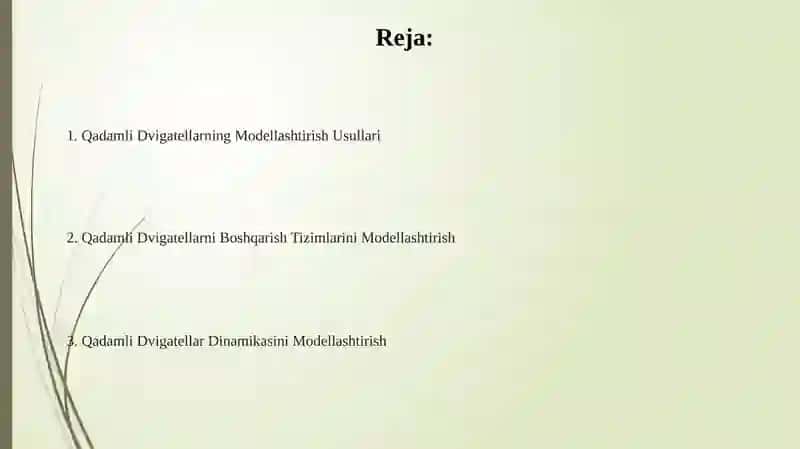 Qadamli motorlarni modellashtirish 2