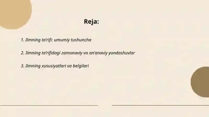 Ilmning taʼrifi, qismlari va misollari 2