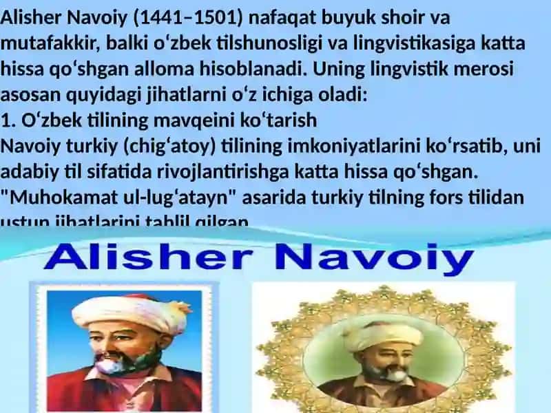 Alisher Navoiyning lingvistik merosi 2