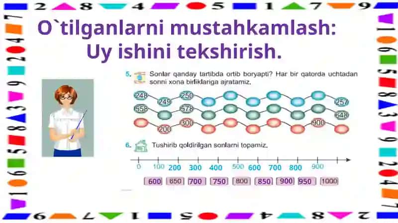 O`tilganlarni mustahkamlash 2