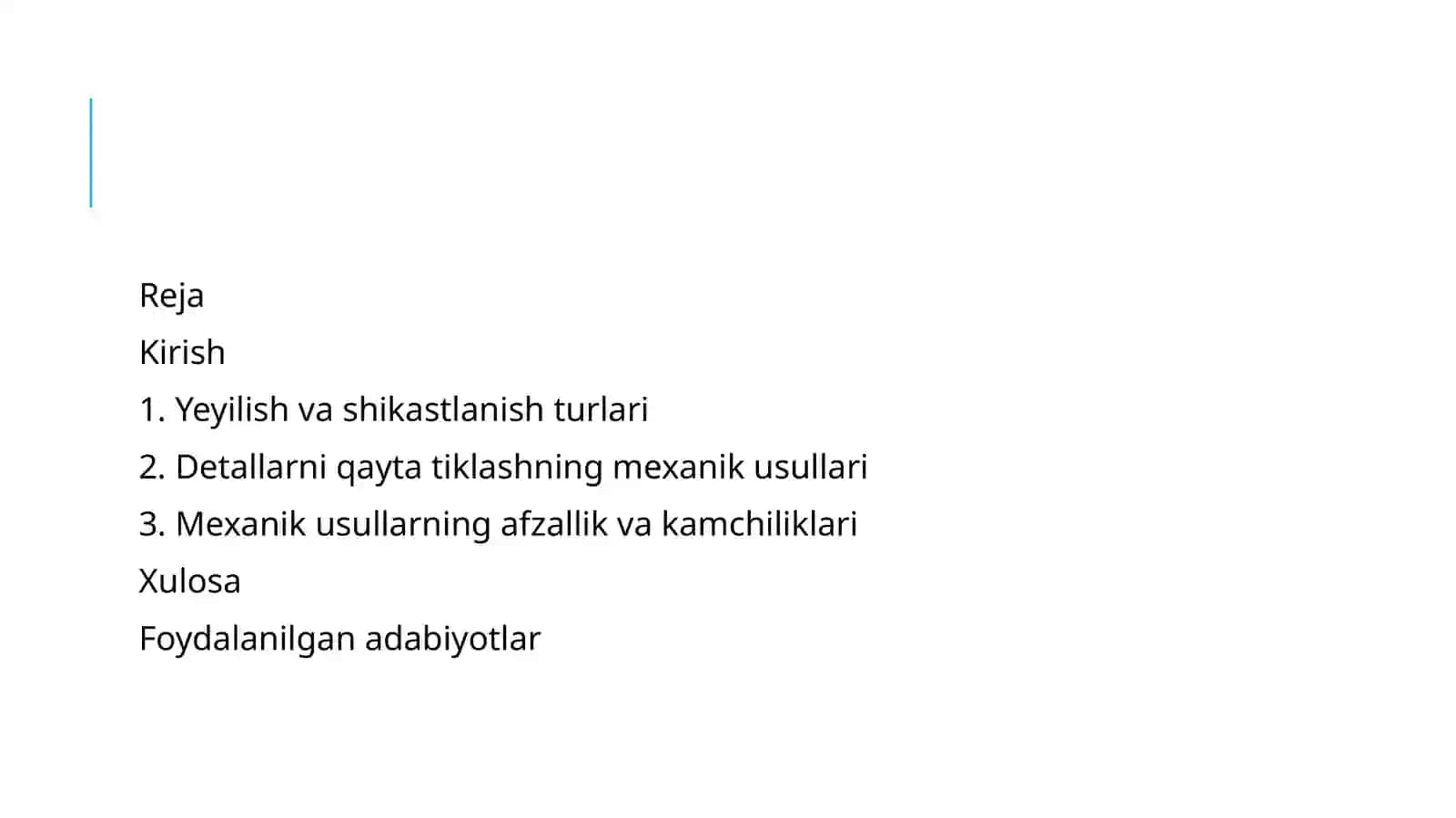 Detallarni qayta tiklashning mexanik usullari 2