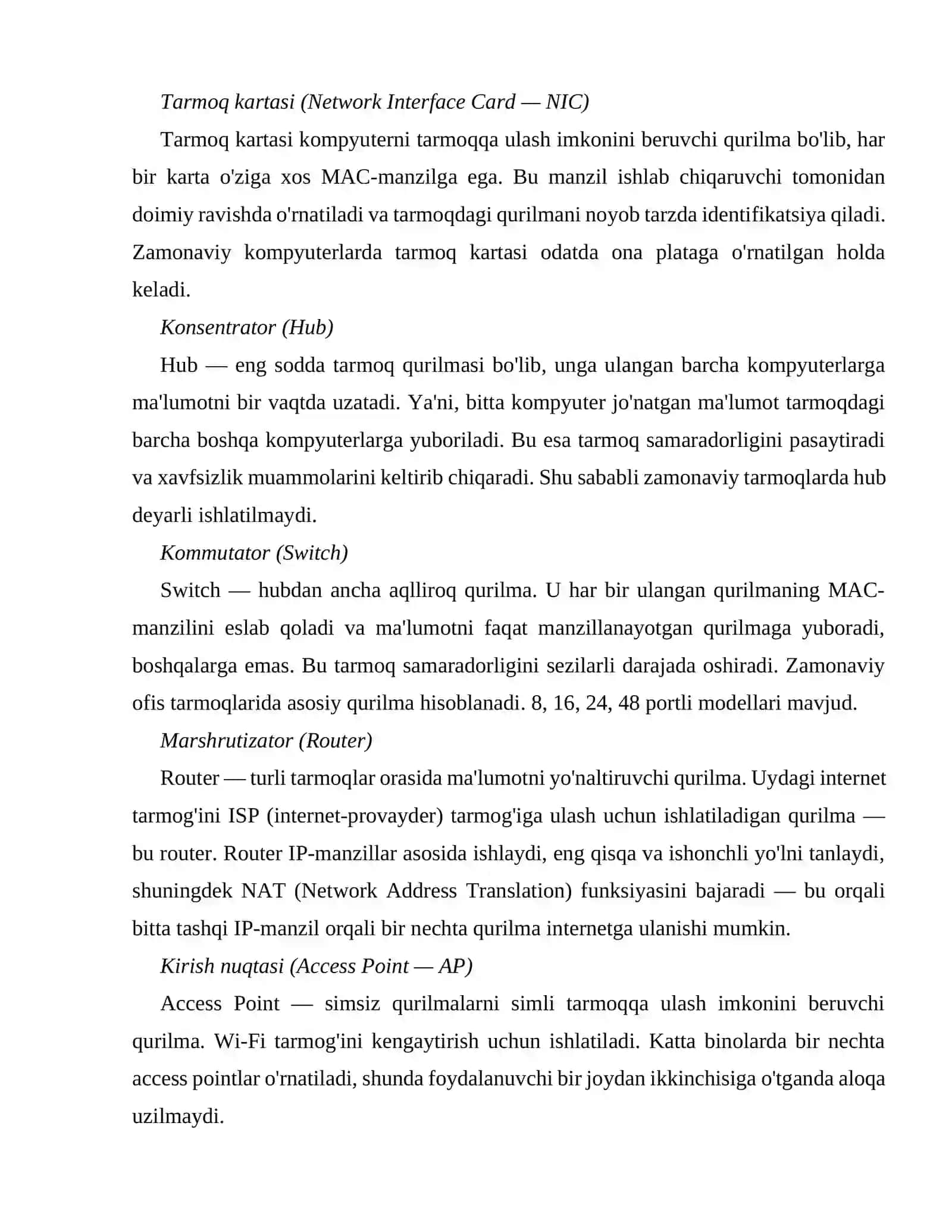 Kompyuter Tarmoqlari 2